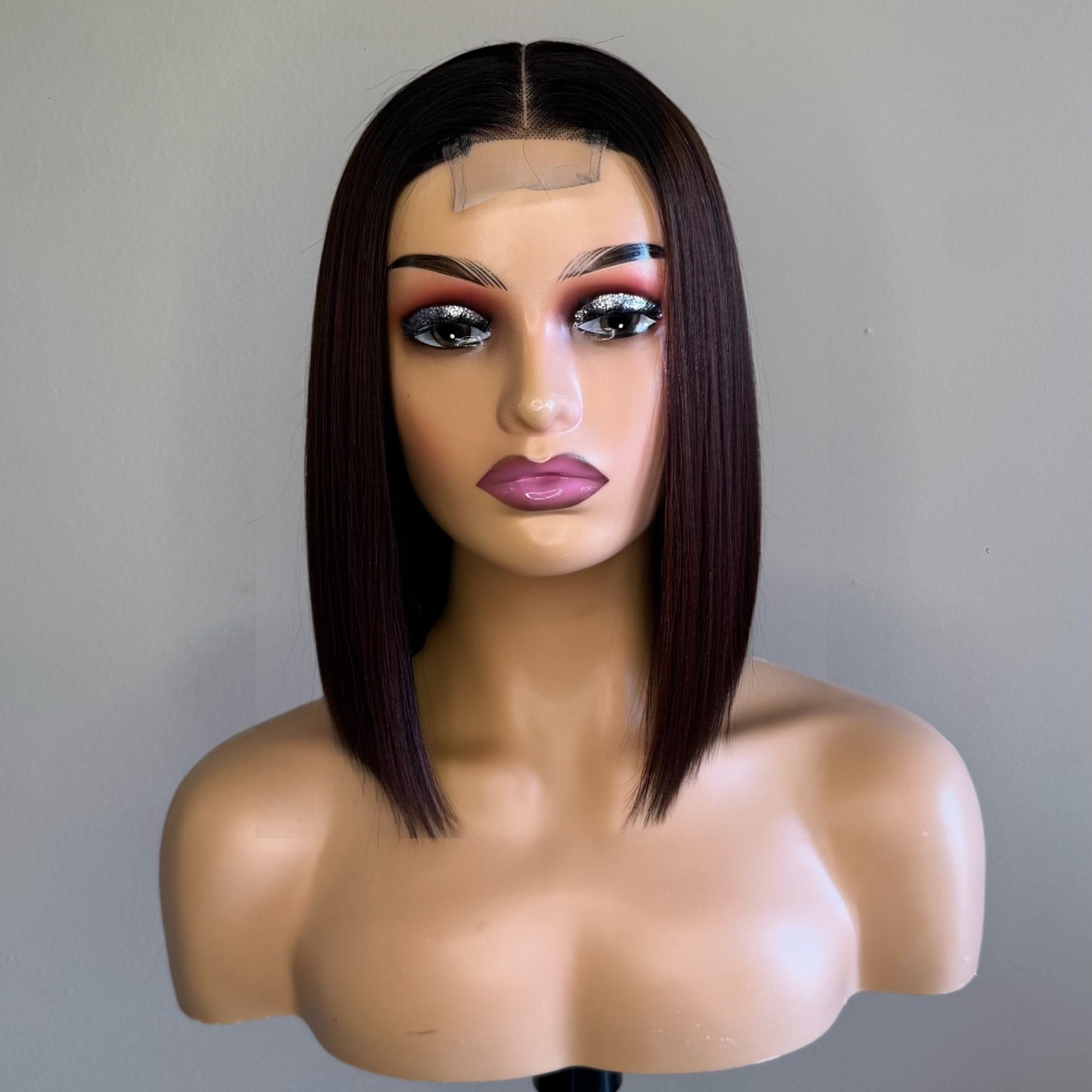Blunt Cut Brown Bob