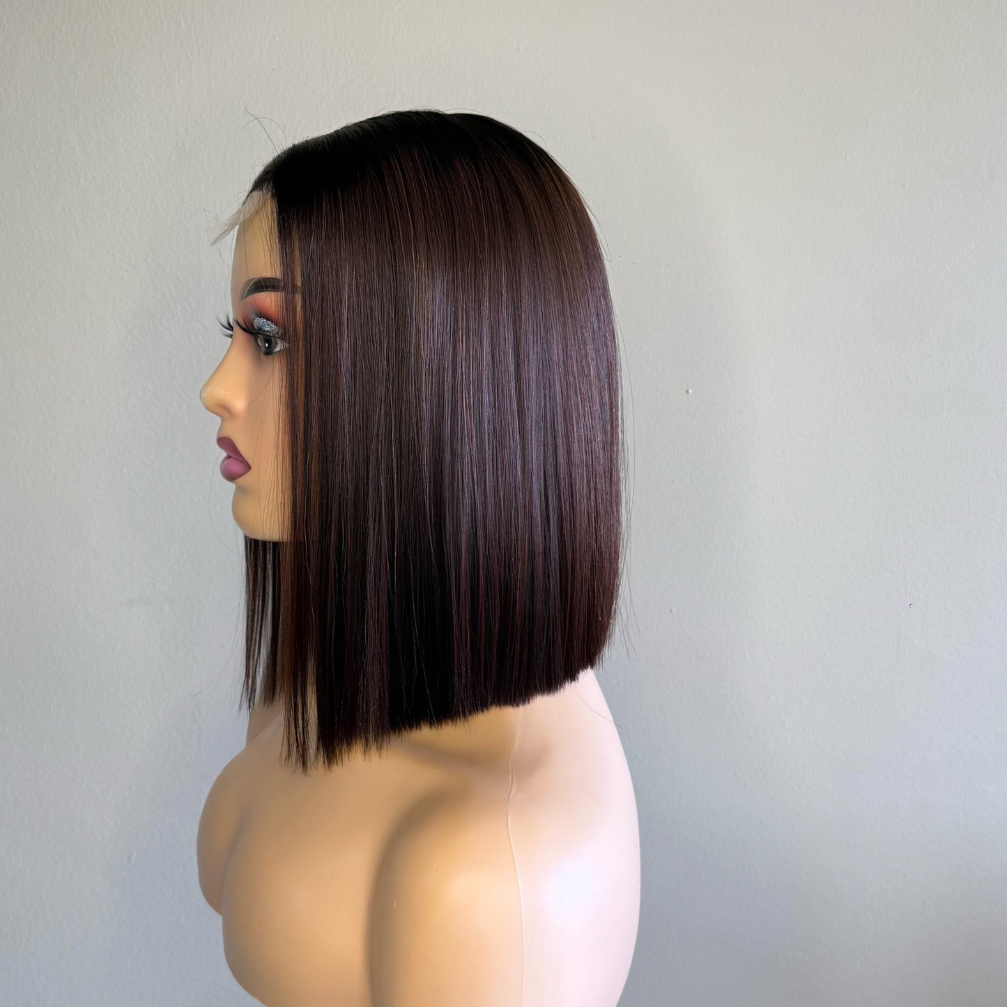 Blunt Cut Brown Bob